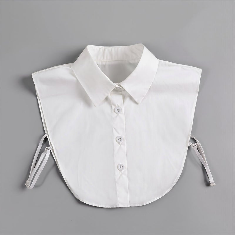 Detachable Cotton False Collar for Women White Pointed Dressy Decor Accessory 73 - Image 3