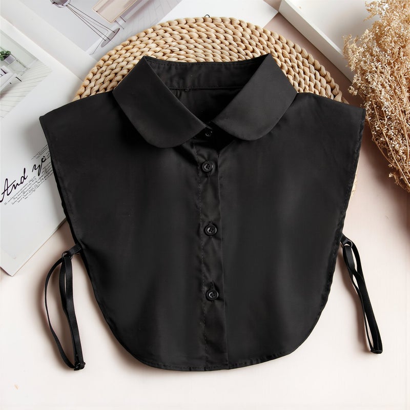 Detachable Cotton False Collar for Women White Pointed Dressy Decor Accessory 73 - Image 2