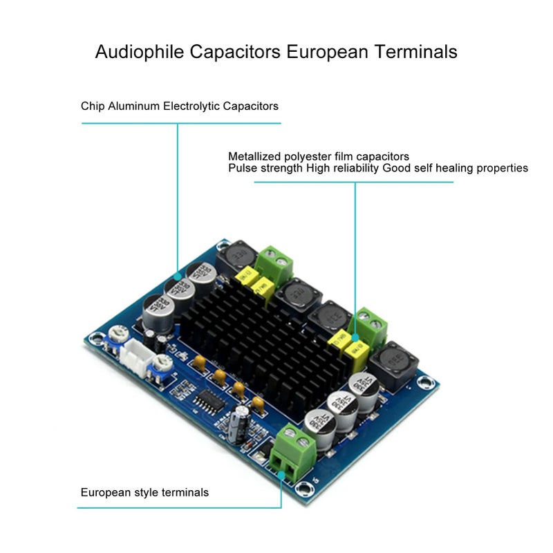 لوحة مكبر الصوت الرقمي TPA3116D2 عالية الطاقة 2x120W وحدة صوت ستيريو ثنائية القنوات - Image 4