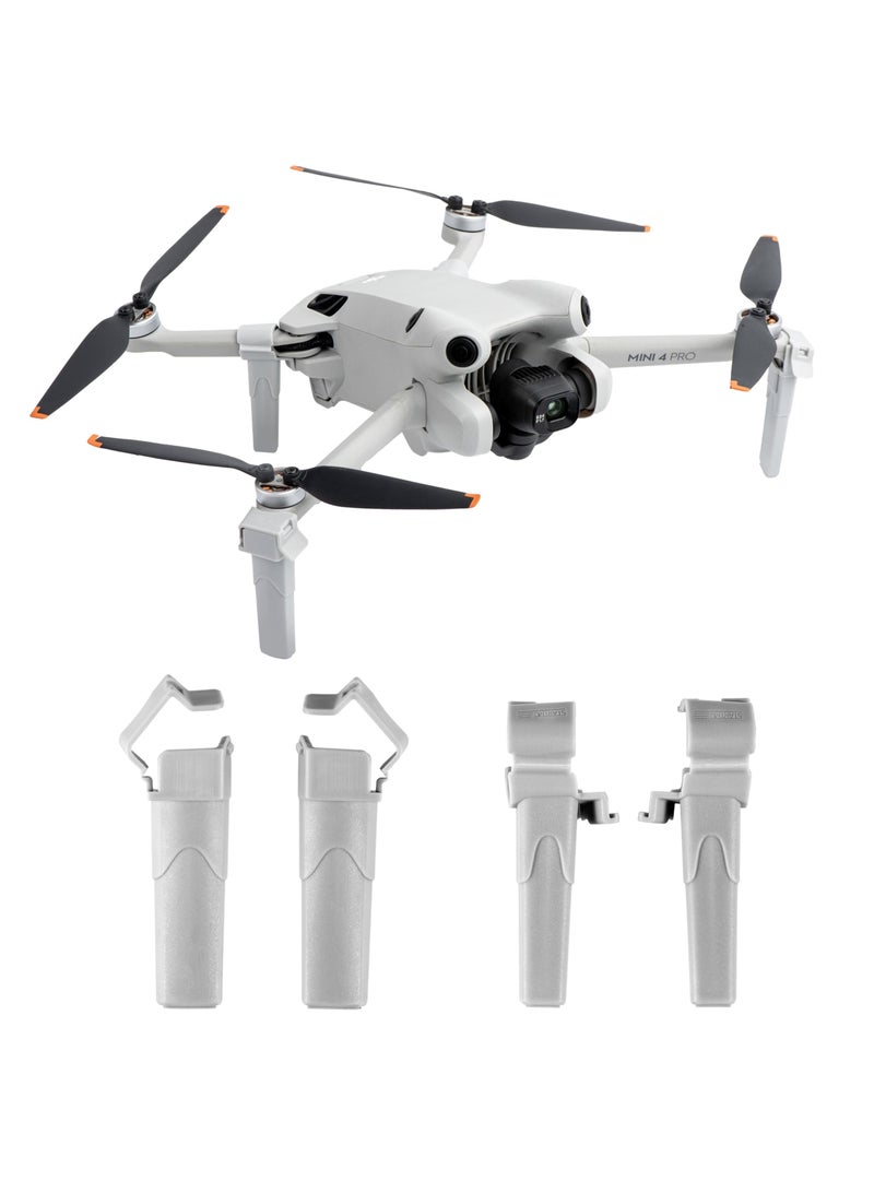 SYOSI Extension Landing Gear for DJI Mini 4 Pro, Lightweight Portable Legs Anti-Scratch Landing Extender Bracket for Mini 4 Pro Drone Accessories (WHite) - Image 1