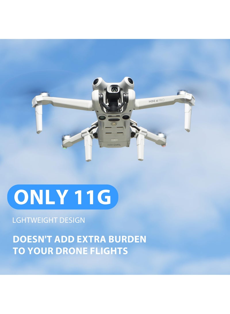 SYOSI Extension Landing Gear for DJI Mini 4 Pro, Lightweight Portable Legs Anti-Scratch Landing Extender Bracket for Mini 4 Pro Drone Accessories (WHite) - Image 4