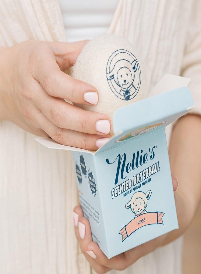 Nellie's Scented Wool Dryerball - Rose Scented - Made with 100% Pure New Zealand Wool and Lasts Approximately 50 Drying Loads - Silent in Your Dryer! - Image 2