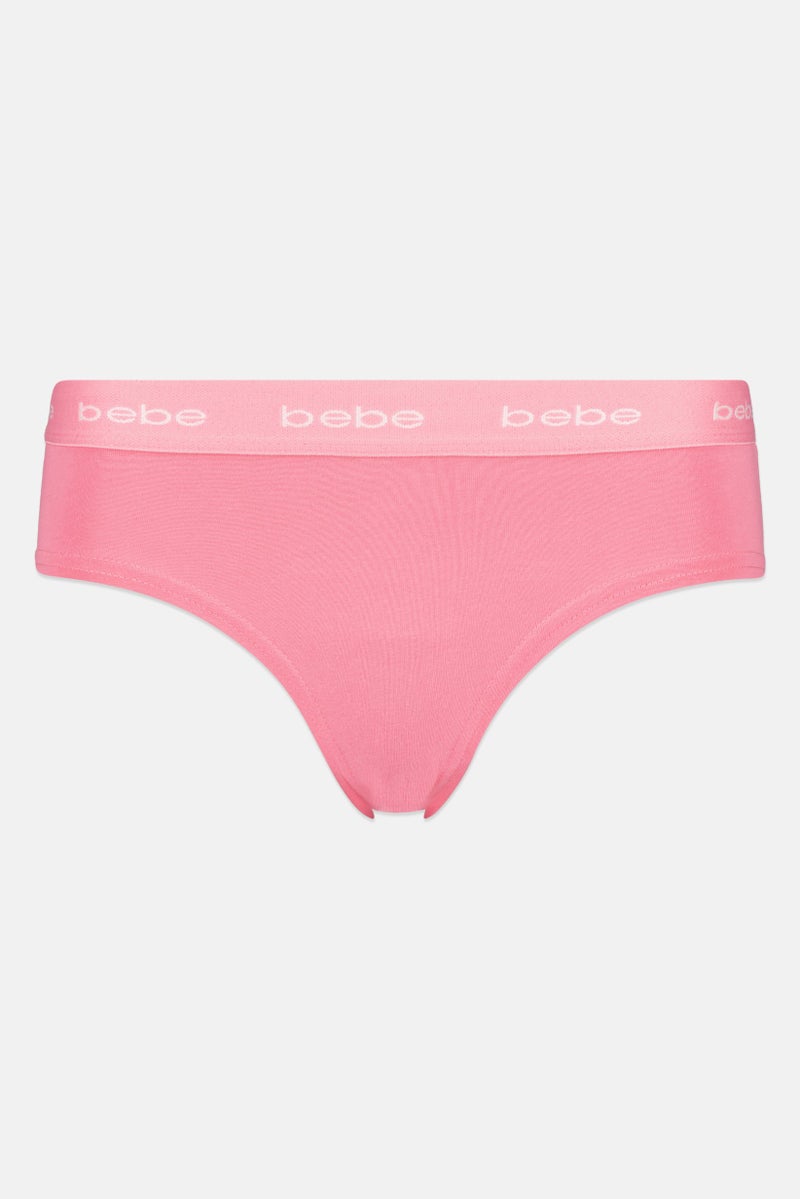 bebe Women 3 Piece Brand Logo Panties, Multicolor - Image 4