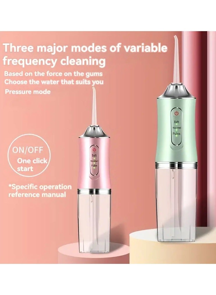 Goolsky Rechargeable Water Flosser, Portable Dental Cleaner, with 4 Jet Tips, USB Charging, 800mAh Lithium Battery, ≤36V Operating Voltage, for Men and Women, Daily Oral Care - Image 3