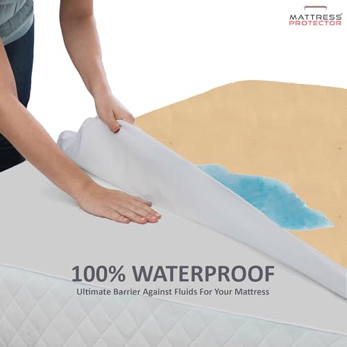 Mattress Protector Double Bed -78x48 Inch | Ultra Soft Cotton Terry Fabric, Breathable & Hypoallergenic Fitted Mattress Cover for Spill, Dust & Allergy Protection | Bed Protector (6.5x4 ft)- Beige - Image 4