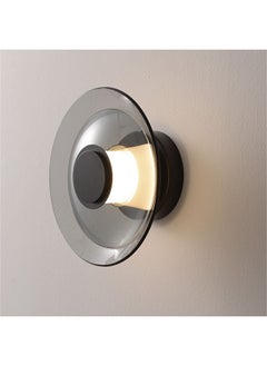 DANUBE HOME Danube Home Porto Modern Wall Sconce For Living Room, Bedroom, Hall| Indoor Wall Light With Inbuilt LED(Included) | 3000k Warm Light| Iron+Glass Frame, Black Finish - L23xW23xH23cm (1 Year Warranty)  - Image 2