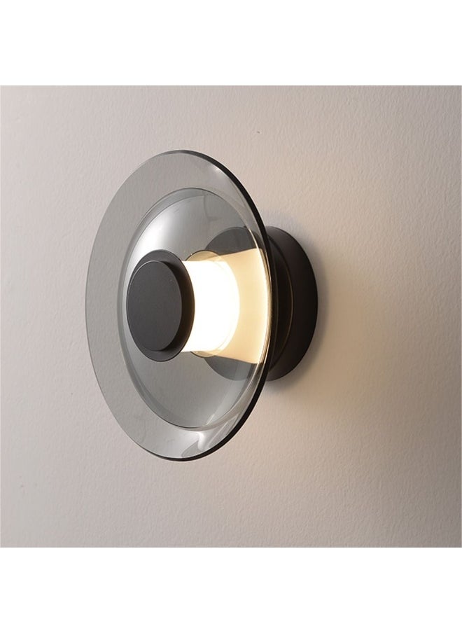 DANUBE HOME Danube Home Porto Modern Wall Sconce For Living Room, Bedroom, Hall| Indoor Wall Light With Inbuilt LED(Included) | 3000k Warm Light| Iron+Glass Frame, Black Finish - L23xW23xH23cm (1 Year Warranty)  - Image 2
