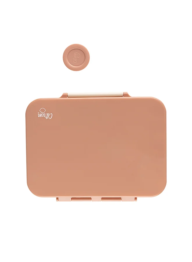 Citron Tritan Lunch Box With 4 Compartments For Kids Includes 1 Sauce Container, Leak Proof And Bpa Free Lunch Box For Kids - Blush Pink