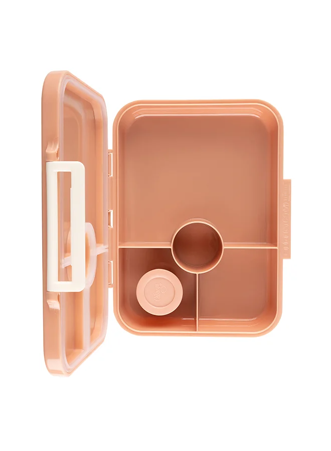 Citron Tritan Lunch Box With 4 Compartments For Kids Includes 1 Sauce Container, Leak Proof And Bpa Free Lunch Box For Kids - Blush Pink