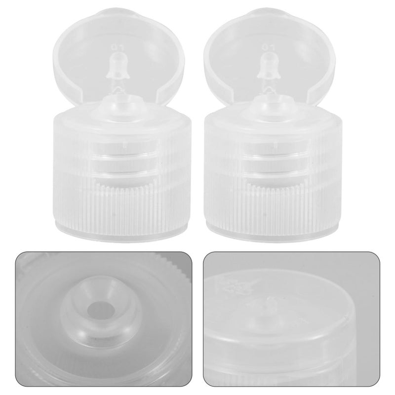 White Toothpaste Tube Covers 60pcs Flip Design Travel Lids - Image 5