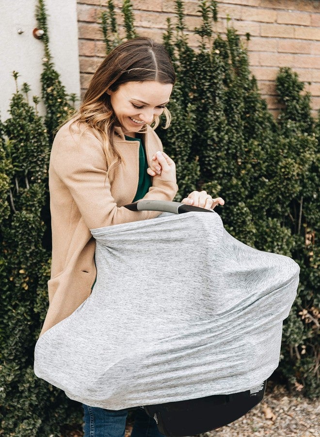 Copper Pearl Multi-Use Cover: Car Seat Covers, Nursing Cover, and Stroller Cover for Sun - Stretchy Fabric, All-Season Use, Stylish Designs, Easy Access for Moms - Asher - Image 4