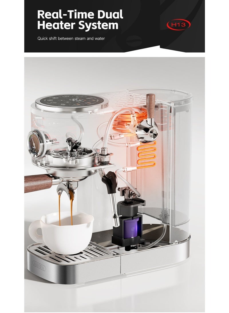 HiBREW Semi-automatic Espresso Coffee Machine 3 Level Temperature Adjustable Cold/Hot 20Bar Coffee Maker Cappuccino H13 - Image 5