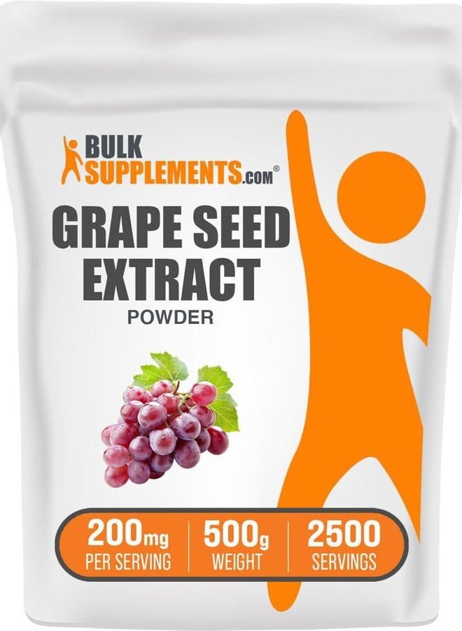 BULKSUPPLEMENTS.COM Grape Seed Extract Powder - Herbal Supplements, Antioxidants Supplement - 200mg of Grapeseed Extract Powder per Serving, Gluten Free (250 Grams - 8.8 oz) - Image 1