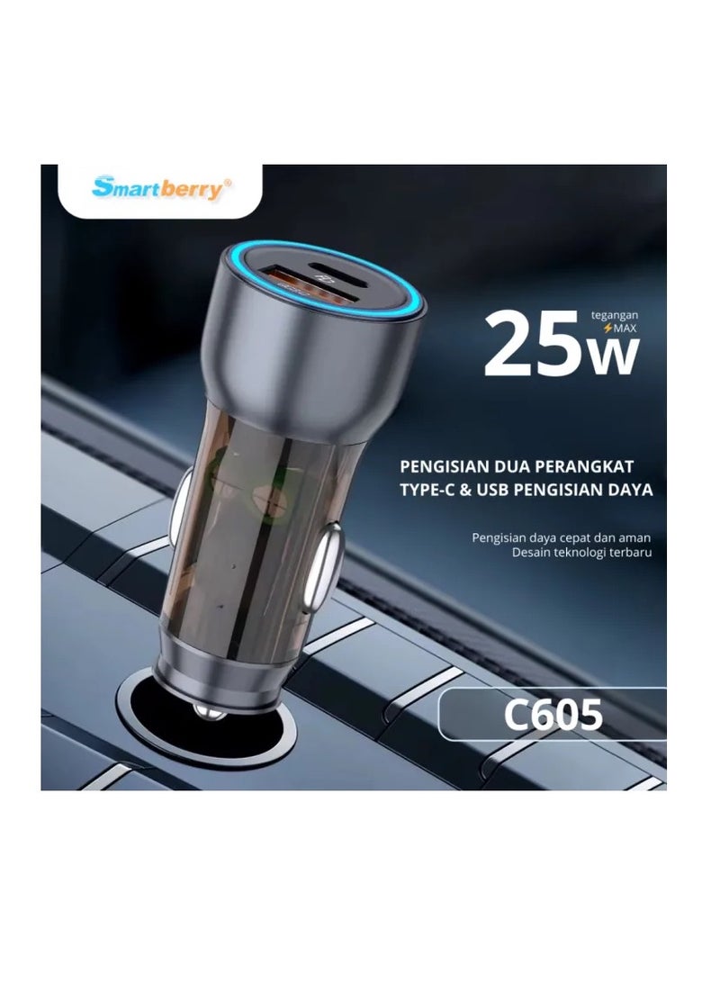 Smart Berry PD 25W Super Fast Car Charger – Type-C Power Delivery | Compact & Reliable - Image 5