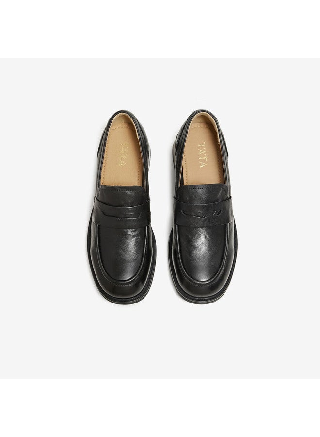 Tata Spring Mall Fashion Casual Versatile Loafers Black Size 37 - Image 2