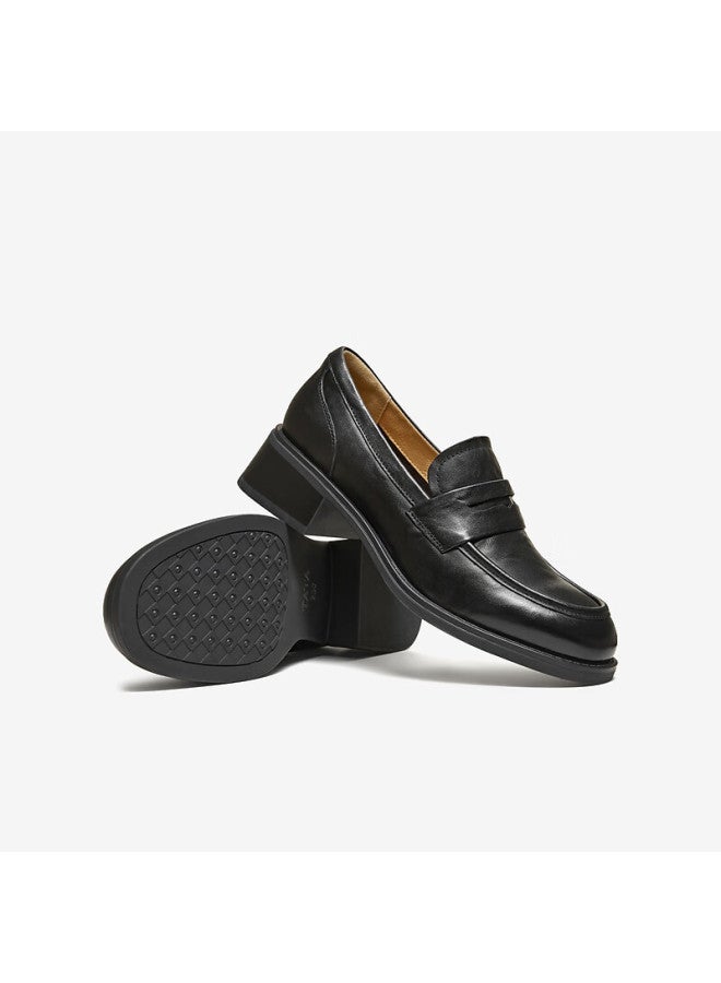 Tata Spring Mall Fashion Casual Versatile Loafers Black Size 37 - Image 4