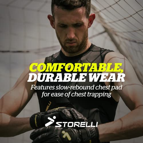 Storelli BodyShield Sleeveless Undershirt, Protective Soccer Base Layer, Lightweight Compression Top with Padded Chest and Rib Protection, Ultimate Comfort and Safety for Athletes, Black, Youth Small - Image 3