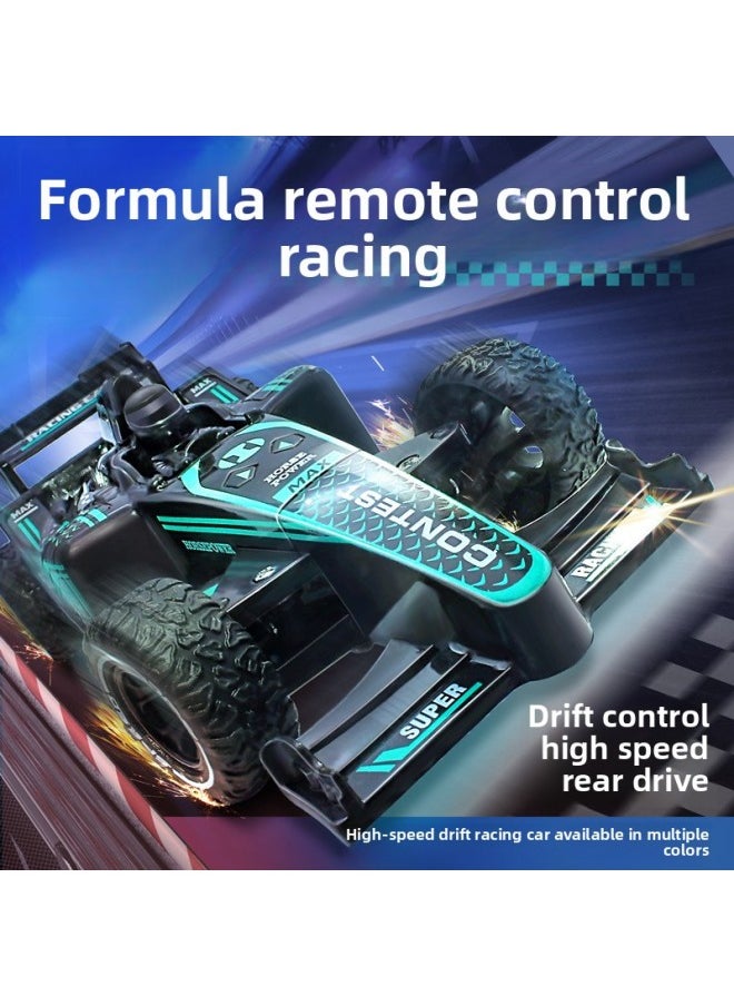 Generic Formula F1 Remote Control Car Rechargeable Racing Car Fall-resistant Racing Drift High-speed Car Children Boy Toy Car-Color:[Ghost Blue] Equation Remote Control Car-Proportion:Deluxe Charging Version [3 Groups Of Rechargeable Batteries + Screwdriver]]  - Image 4
