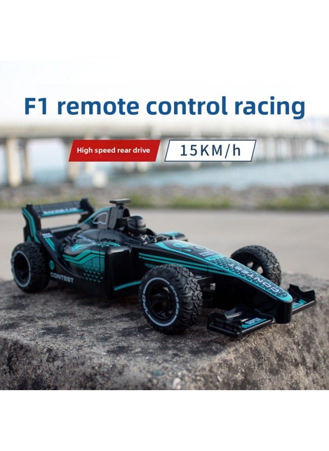 Generic Formula F1 Remote Control Car Rechargeable Racing Car Fall-resistant Racing Drift High-speed Car Children Boy Toy Car-Color:[Ghost Blue] Equation Remote Control Car-Proportion:Deluxe Charging Version [3 Groups Of Rechargeable Batteries + Screwdriver]]  - Image 2