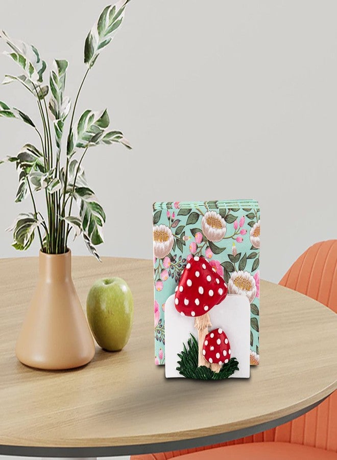 GABROC Mushroom napkin holder for table Red napkin holders for kitchen cute cocktai farmhousel table napkins holder flat napkin-holder - Image 2