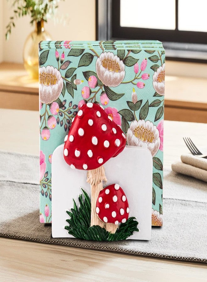 GABROC Mushroom napkin holder for table Red napkin holders for kitchen cute cocktai farmhousel table napkins holder flat napkin-holder - Image 5