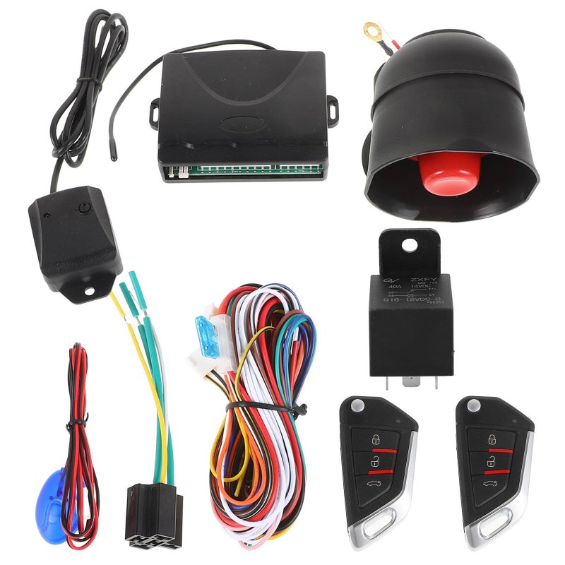 MAGICLULU Car Keyless Entry Door Lock Kit With Remote Engine Start Central Locking System Anti Theft Security Alarm For Universal Cars Light Commercial Vehicles Black - Image 2