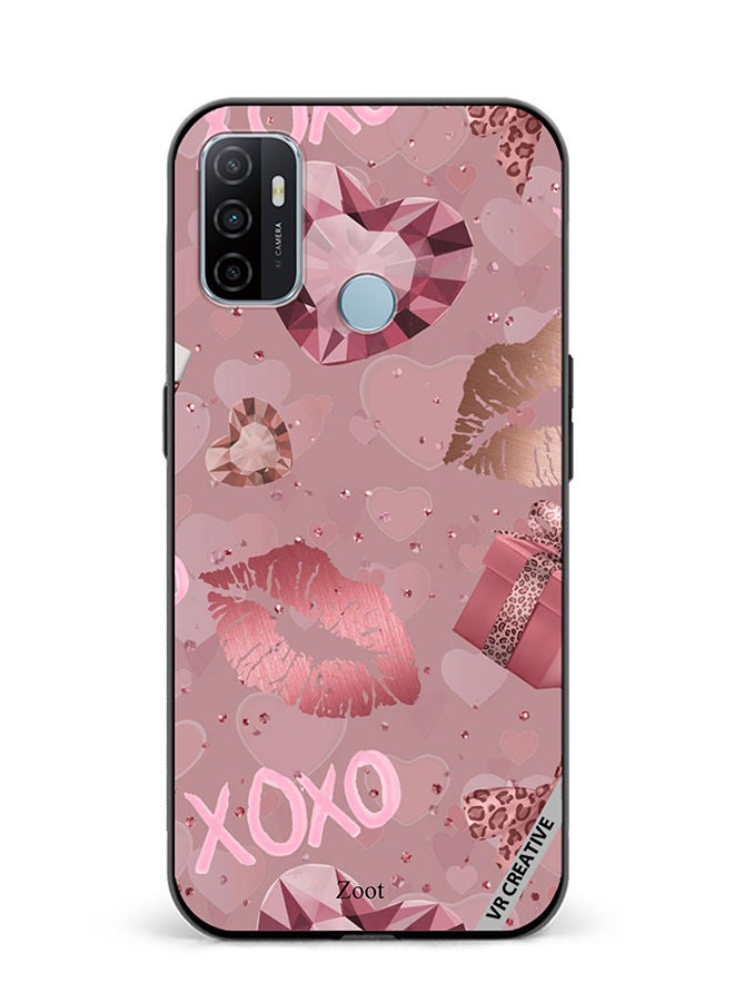 VR CREATIVE Protective Case Cover For Oppo A53 XOXO Design Multicolour - Image 1