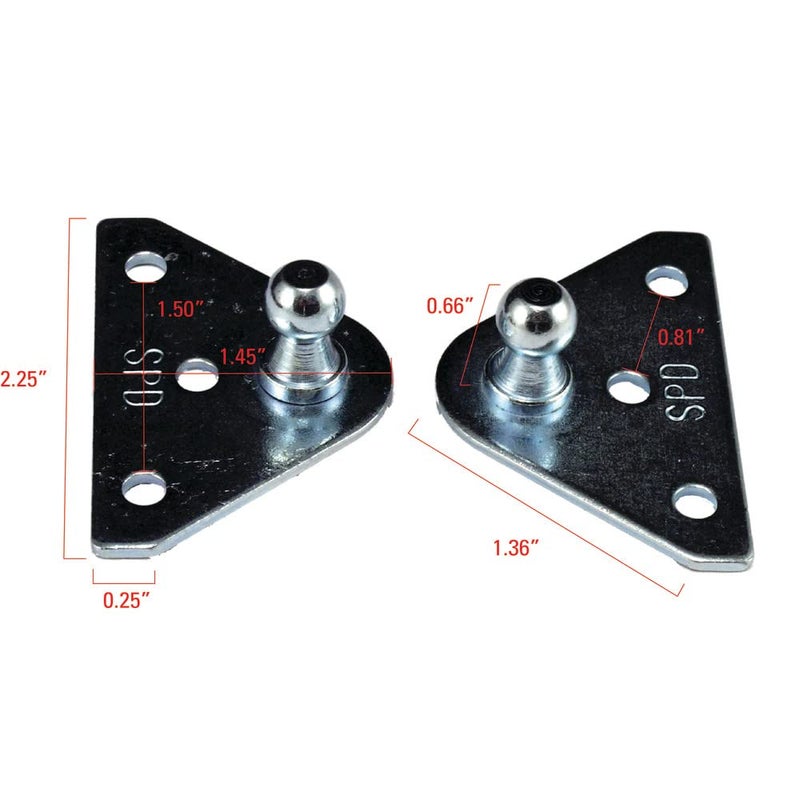 JR Products 10mm Flat Gas Spring Mounting Bracket - Image 2