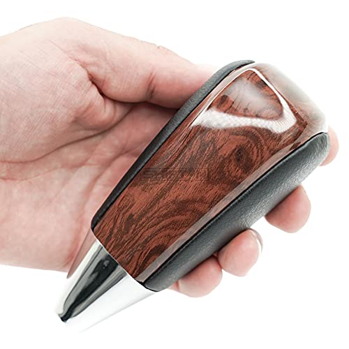 SHIFTIN Leather and Wood Gear Shift Knob for Toyota Land Cruiser 4Runner Sequoia Tundra and Lexus (Black Leather/Burl Wood) - Image 4