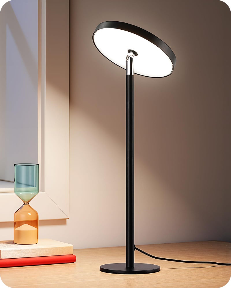 EDISHINE LED Table Lamp with 2 Adjustable Height 5100 Dimmable 3 Color Temperature Touch Control Modern Desk Lamp for Home Office Living Room Black - Image 2