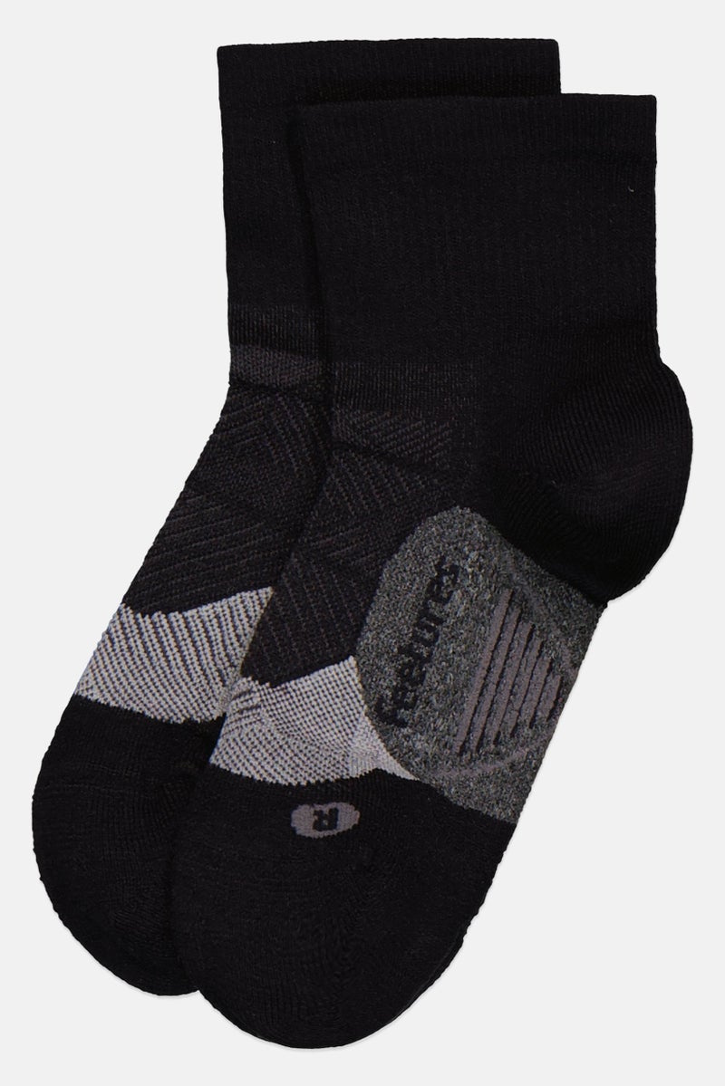 Feetures Kids Boy 1 Pair Brand Logo Crew Socks, Black - Image 3