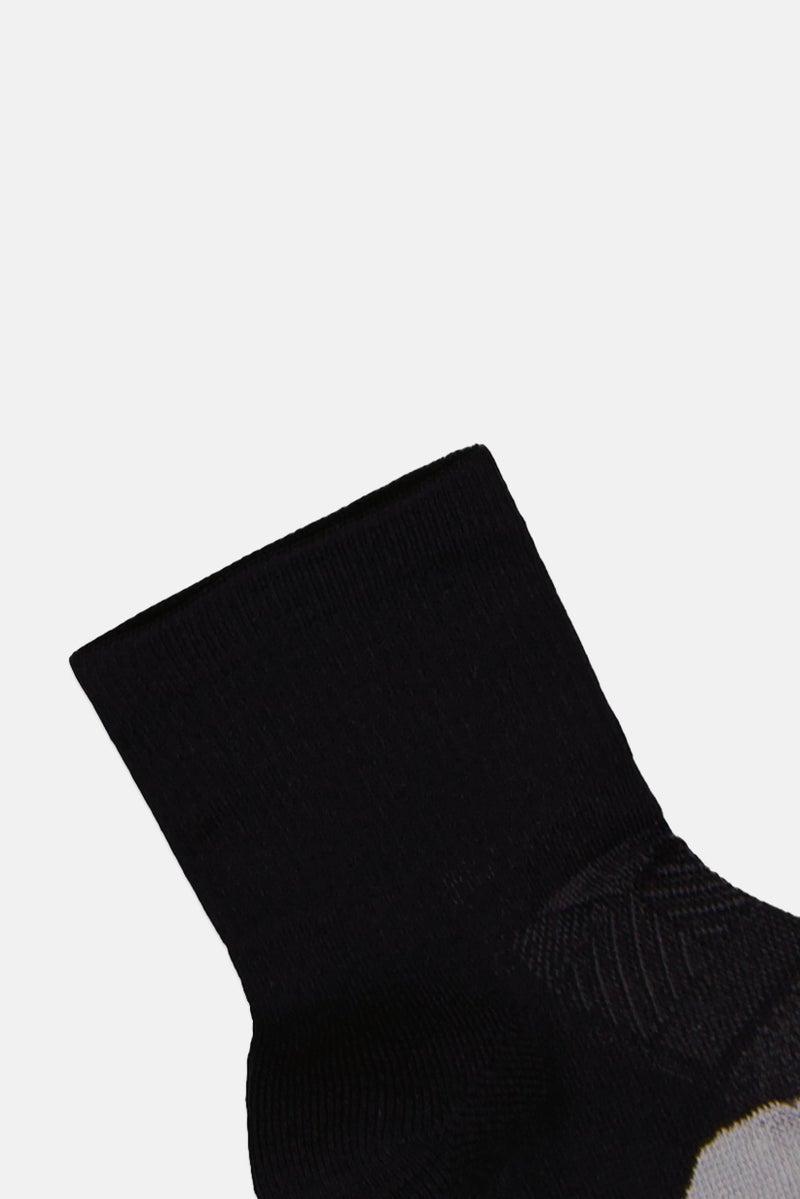 Feetures Kids Boy 1 Pair Brand Logo Crew Socks, Black - Image 2