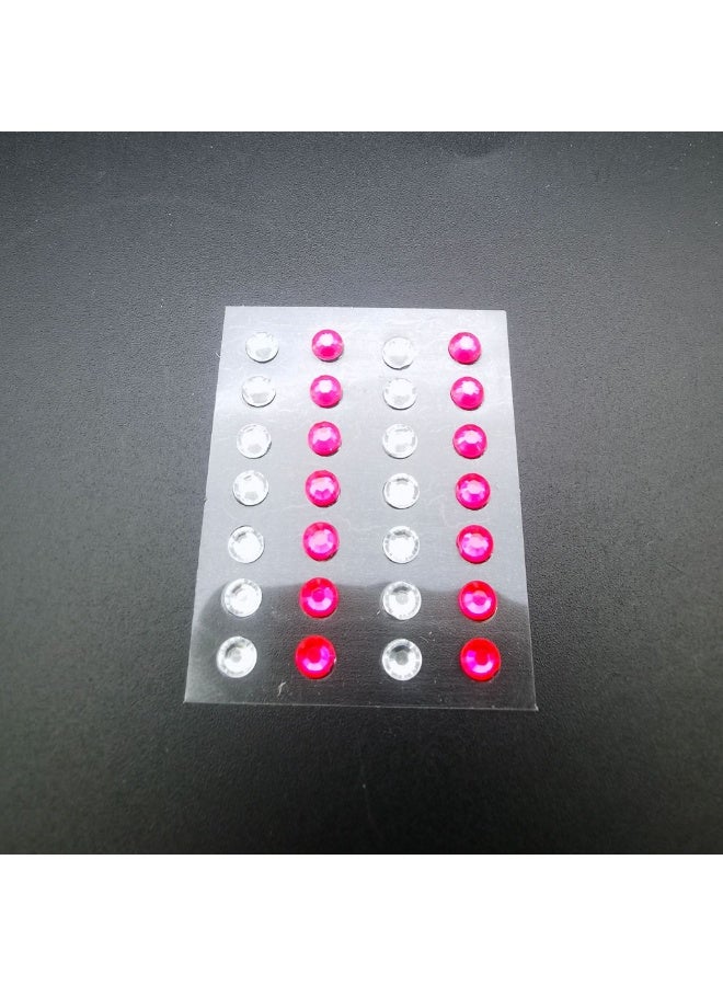 كيفية ملصقات الماس الأكريليك بأحجام مختلفة، ماسات مركز الحاجب اللؤلؤي للوجه، ماسات ماء المكياج، ماسات دموع زينة الوجه، ملصقات ماسية ملونة لمكياج العيون - Image 1