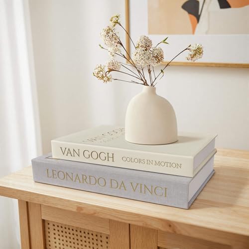 MAOBUYOU Decorative Linen Book Set of 2, Faux Book Storage Box, Coffee Table and Bookshelf Decor - Image 2
