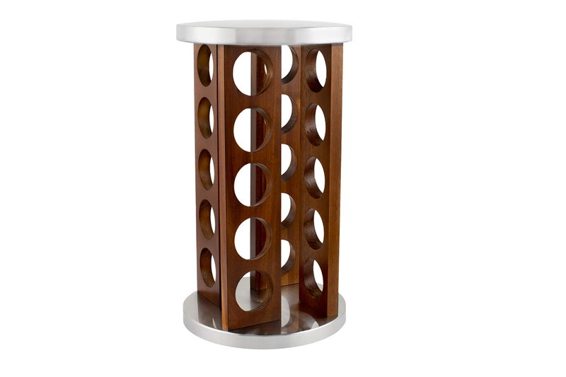 Orii 20 Jar Dark Acacia Wood Spice Rack with Spices Included - Rotating Tower Organizer for Kitchen Spices and Seasonings, (Dark Stained Acacia Wood) - Image 4