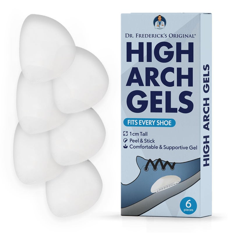 DFO Arch Support Insoles for Plantar Fasciitis Relief 6Pcs High Arch Support Inserts for Flat Feet for Men Women Can be Worn with Shoes Better Than Foot Brace