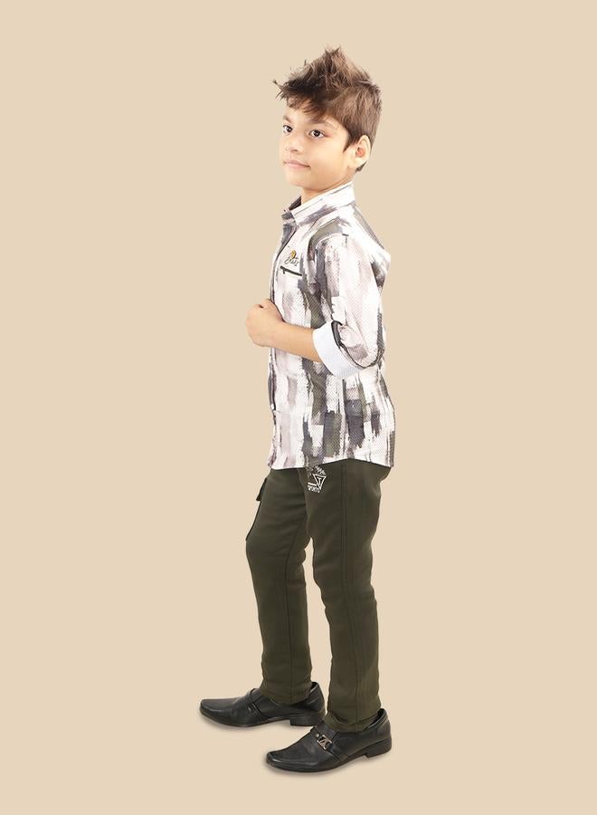 Ts Trends Printed Buttoned Shirt and Pant Set - Image 3