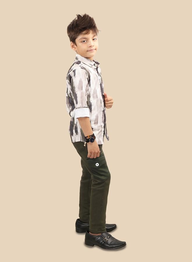 Ts Trends Printed Buttoned Shirt and Pant Set - Image 2