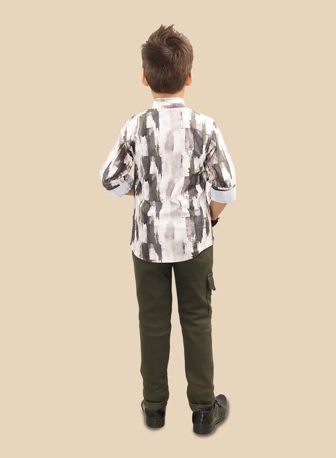 Ts Trends Printed Buttoned Shirt and Pant Set - Image 4