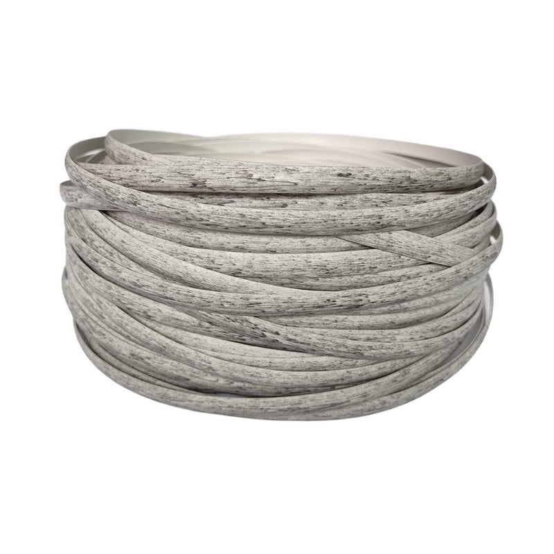Feyart 8.5mm 55m Light Grey PE Rattan Strip for Outdoor Rattan Furniture Repair, Plastic Wicker for Patio Furniture Restore - Image 1