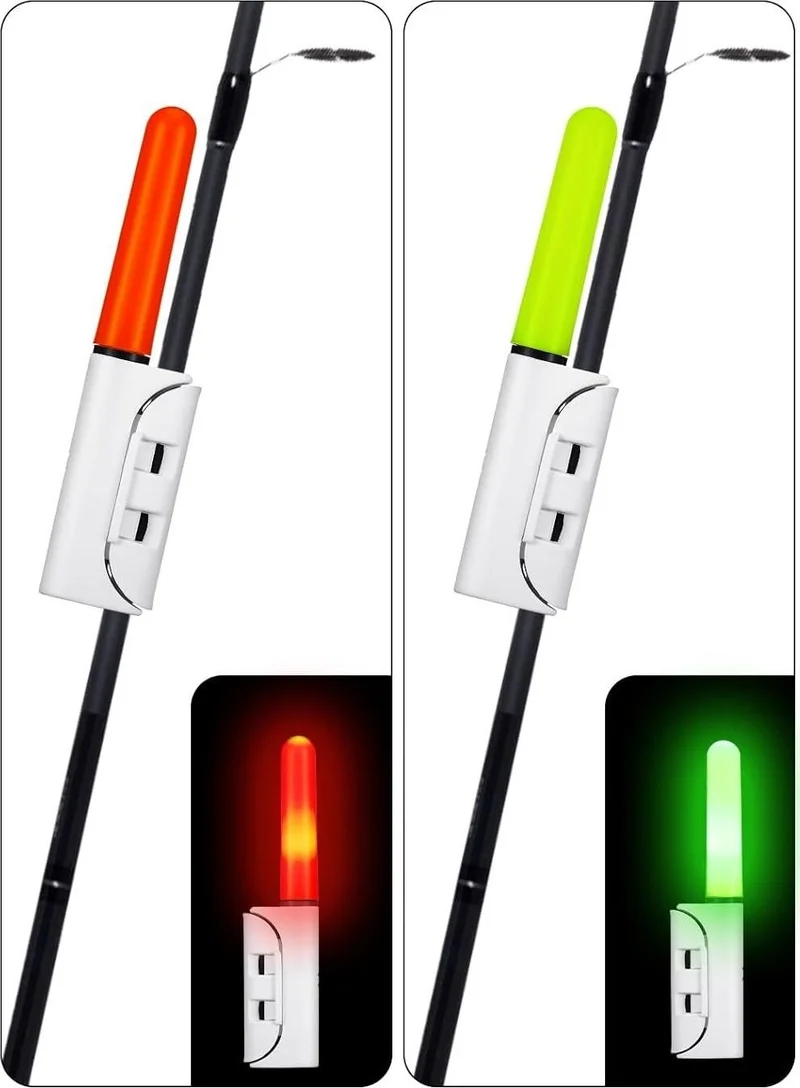 Valkyrie 2pcs Rechargeable LED Rod Tip Light Waterproof USB Universal Compatible Night Fishing