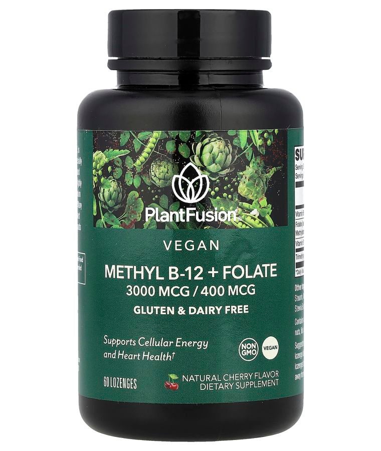 Vegan Methyl B-12 + Folate Natural Cherry 60 Lozenges
