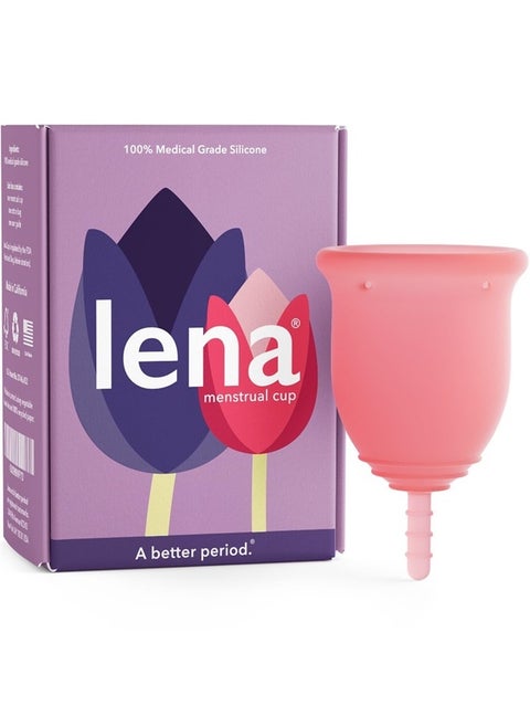 Sensitive Menstrual Cup - Reusable, Soft Silicone, Super Heavy Flow, Postpartum, Experienced User - Ideal Alternative to Tampons, Pads, Period Underwear - Period Solution - Large Pink - 1 Count