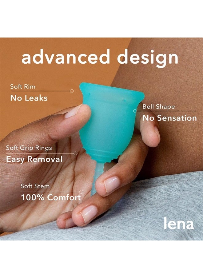 Sensitive Menstrual Cup - Reusable, Soft Silicone, Super Heavy Flow, Postpartum, Experienced User - Ideal Alternative to Tampons, Pads, Period Underwear - Period Solution - Large Pink - 1 Count