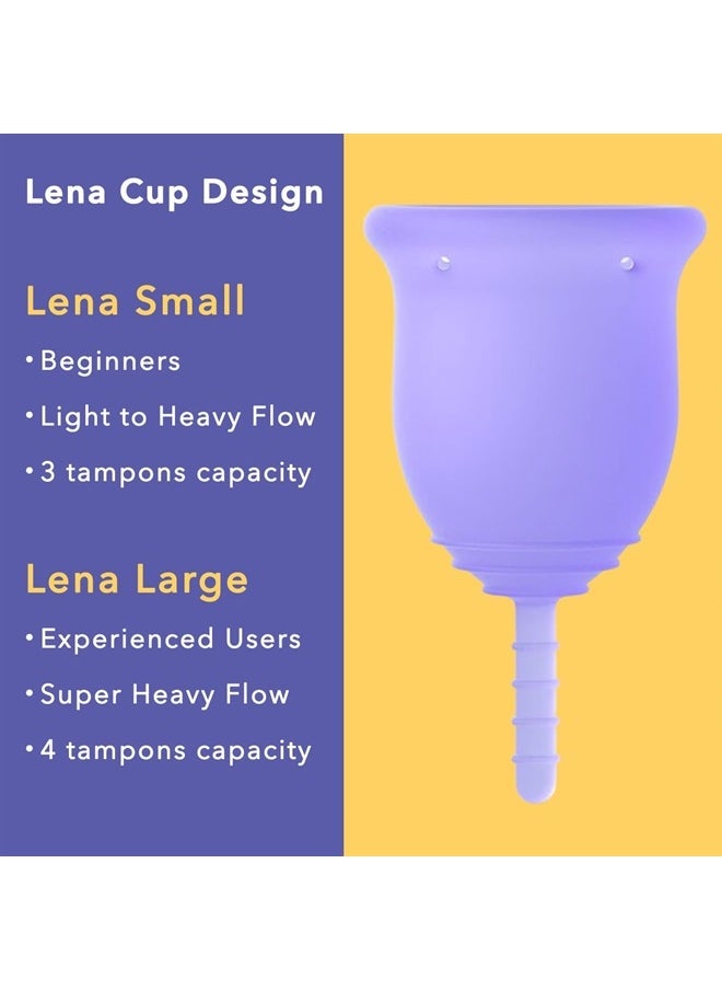 Sensitive Menstrual Cup - Reusable, Soft Silicone, Super Heavy Flow, Postpartum, Experienced User - Ideal Alternative to Tampons, Pads, Period Underwear - Period Solution - Large Pink - 1 Count