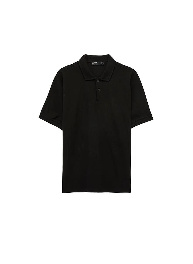 كوتون Polo Neck T-Shirt
