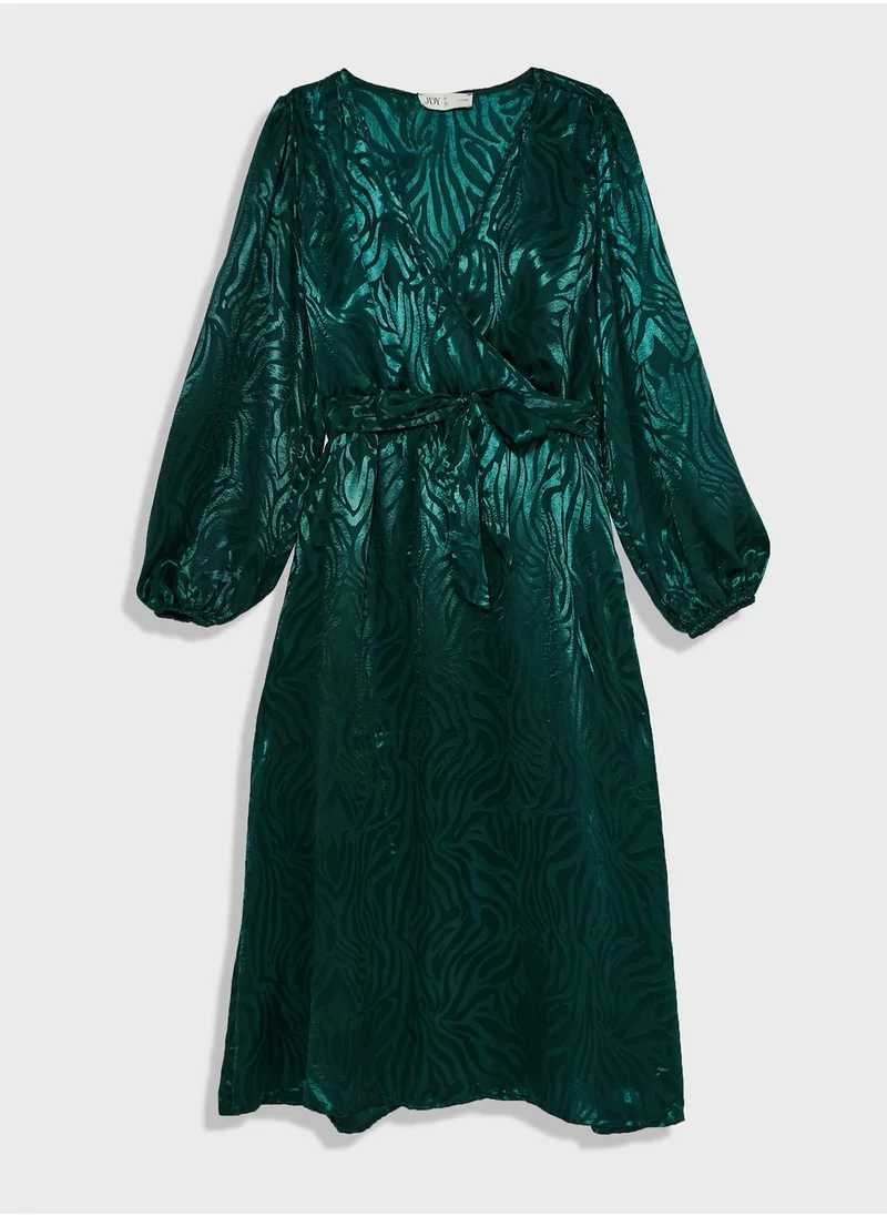 Jacqueline de Yong Tie Detail Wrap Dress