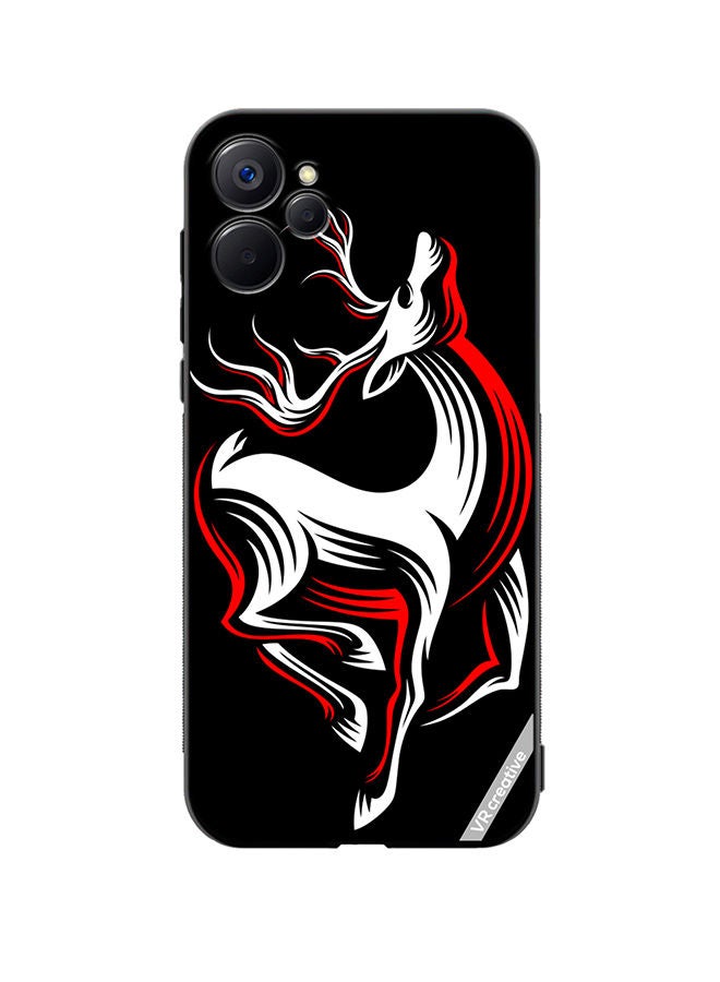 VR CREATIVE Protective Case Cover For Realme 9i 5G Deer On A Black Design Multicolour - Image 1