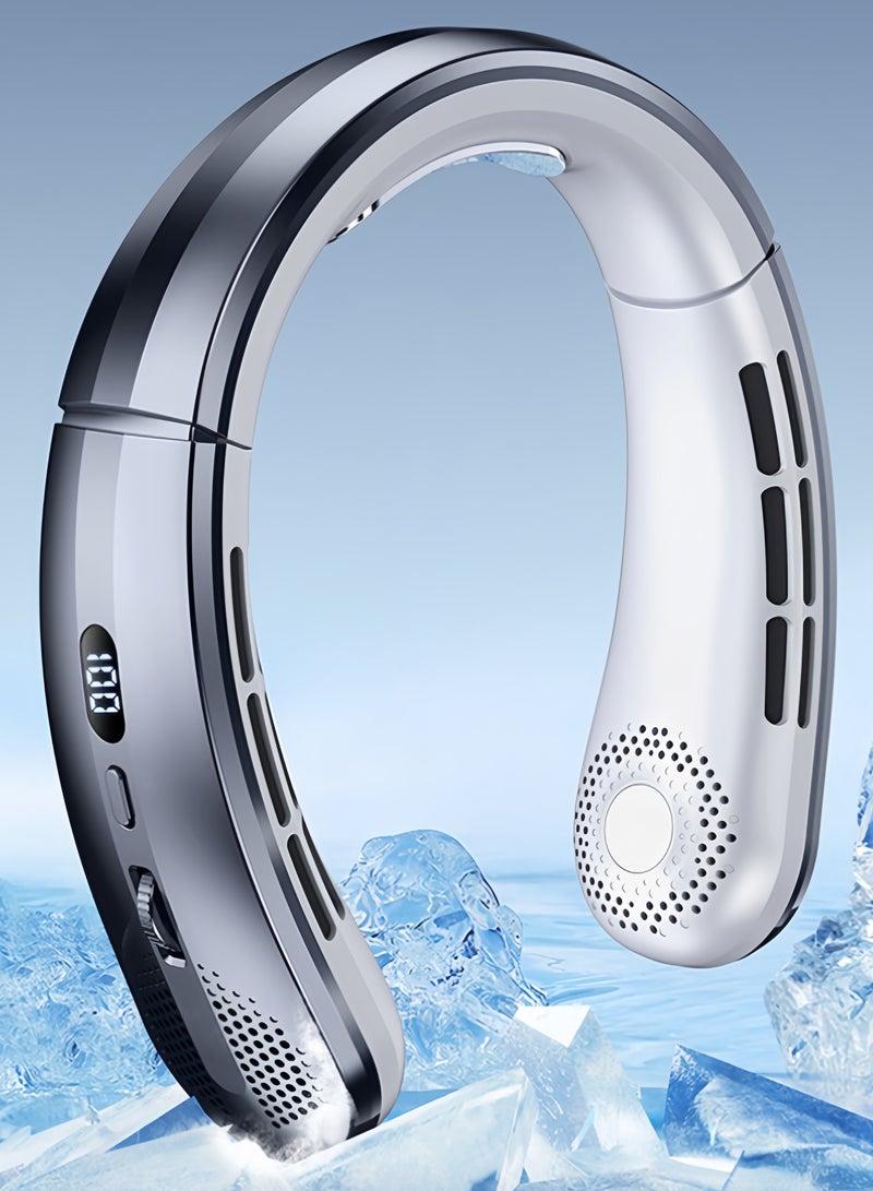 Neck Fan | 100% Wind Speed Digital Display - Portable USB-C Cooling for Outdoor/School - Image 2