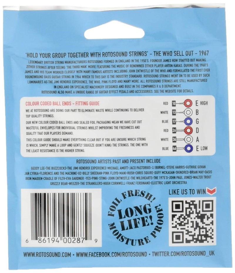 Rotosound PN10 Pure Nickel Electric Guitar Strings (10-46) - Image 2